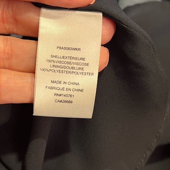 Parker Black Floral Dress With Front Attached Tie Sz 4 NWT - Picture 4 of 6